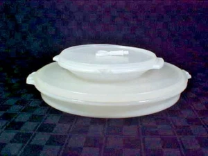 "Tupperware - 2 bandejas divididas #608 3 ranuras tapa de mango 7,5"" y #405 6 ranuras 12"" - Imagen 1 de 8