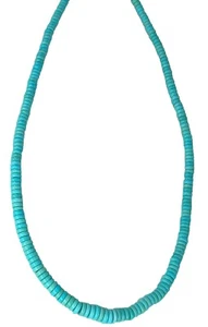 Halskette Rondelle Türkis Natürlich Arizona Sleeping Beauty Und Gelbgold 18kt - Bild 1 von 6