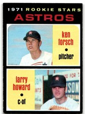 1971 Topps Baseball Astros Rookies - Ken Forsch/Larry Howard Rookie Houston