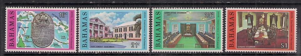 Bahamas 1979 QE2 Set 250th Anniv.Parliment Umm SG 545 - 548 ( D1428 ) — 第 1/1 张图片