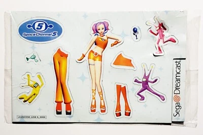 Hoja magnética promocional SEGA Dreamcast Space Channel 5 2000 de colección *NUEVA* RARA Foto 1 de 3