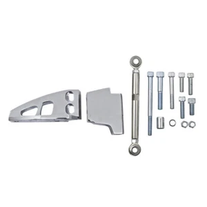 CHROME ALUMINUM AIR CONDITIONING BRACKET FOR CHEVY SC SWP DRIVER SIDE MOUNT - Picture 1 of 1