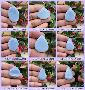 Envoltura de alambre de cabujón suelto de ópalo azul peruano piedra preciosa natural - Imagen 1 de 72