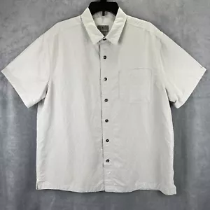 Royal Robbins Shirt Adult Extra Large Gray Check Relaxed Fit Camp Short Sl Hiker - Picture 1 of 14