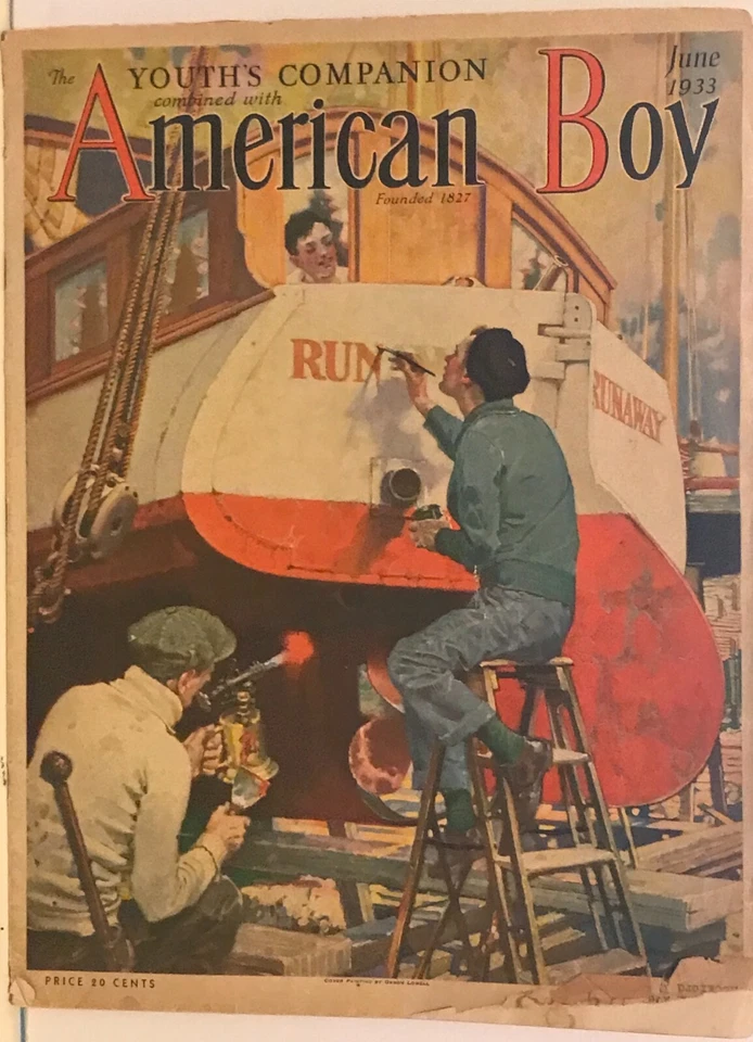 YOUTH'S COMPANION AMERICAN BOY MAG JUNE 1933 ORSON LOWELL COVER NR FREE SHIPPING Foto 1 de 1