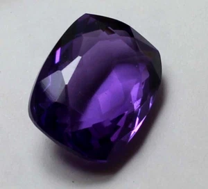 Large 83.60 Ct Purple Amethyst Cushion Cut AAA+ Loose Gemstone Gift for Birthday - Picture 1 of 6