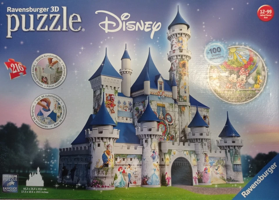 RAVENSBURGER DISNEY CASTLE 3D PUZZLE / CASTELLO DISNEY PUZZLE 3D - Immagine 1 di 3
