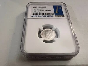 2019-S CLAD ROOSEVELT DIME F.D.O.I. NGC PF70 ULTRA CAMEO "TOP POP" - Picture 1 of 4