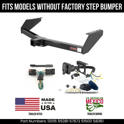 For 01-03 Ram 3500 Van Trailer Hitch w/ 7 Pin Wiring Fit w/o OE Step bmpr Curt — 第 1/4 张图片