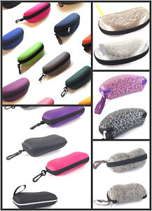 C22 Color Zipper Carry Case For Sunglasses/Shell PVC Hard Box/Carabiner Designed