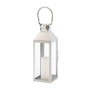 Silver Stainless Steel Manhattan Candle Lantern Wedding