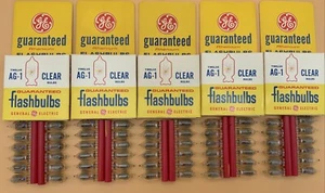 Lot Of 60 New General Electric AG-1 Clear Flashbulbs For Cameras Unused - Picture 1 of 3