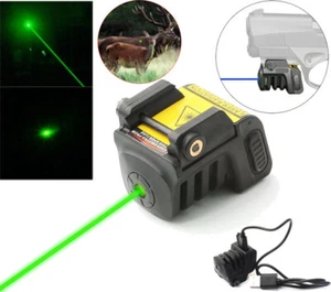 Tactical Green Dot Laser Sight USB Charging 20mm Rail for Glock 17 Taurus G2C - Picture 1 of 14