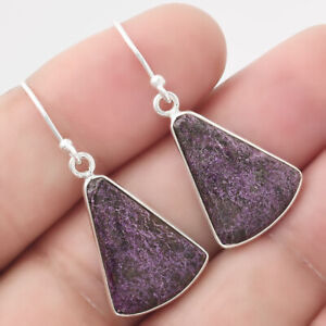 Natural Purpurite - South Africa 925 Sterling Silver Earrings Jewelry E270
