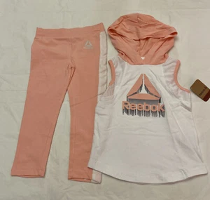 Reebok Kids Girls 2 pieces Size 5 White 95% Cotton 5% Elasthane - Picture 1 of 3