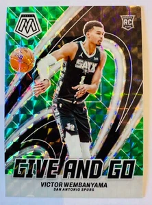 Victor Wembanyama 2023-24 Panini Mosaic Give and Go Insert Rookie Green Prizm - Imagen 1 de 1