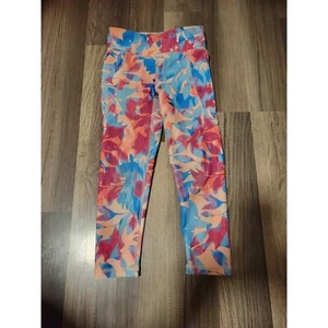 Girls Old Navy Pink/Blue Floral Athletic Leggings Size XS - Picture 1 of 5