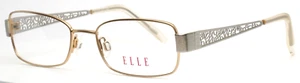 ELLE EL18775 GD Gold Womens Rectangle Full Rim Eyeglasses 49-17-135 B:29 - Picture 1 of 16