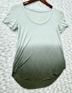 American Eagle Womens Soft & Sexy Slub T Tee Shirt Size XS Green Gray Ombre - Picture 1 of 7
