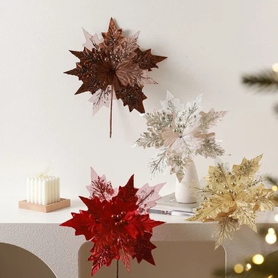 Raffinierte Flanell Glitzer Blumen für Feiern Größe von 30 bis 35 cm - Bild 1 von 4