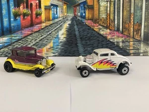 Matchbox White 33 Willys Pro Street Rod 1982 and model A ford - Picture 1 of 15