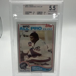 1982 Topps 434 RC Card Lawrence Taylor BGS 5.5 HOF Super Bowl - Picture 1 of 2