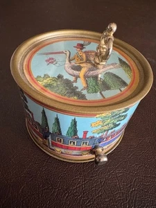 Vtg Whimsical Musical Trinket Box Clair de Lune Novelty NOS Rita Ford New - Picture 1 of 7