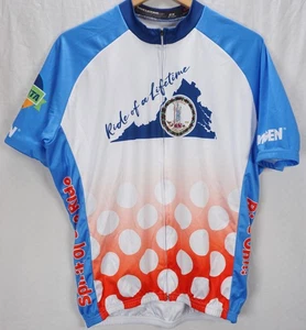 MENS 2018 SHORT SLEEVE CYCLING JERSEY FULL ZIP AMGEN TOUR DAVITA VA VIRGINIA XXL - Picture 1 of 4