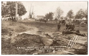 1927 Bath, Michigan - FOTO REAL Destrucción de escuela por Crazed Maniac Bomber - Imagen 1 de 2
