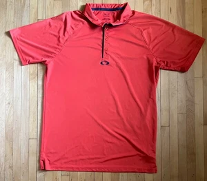 Oakley Hydrolix Orange Polo Golf Shirt Mens Large Short Sleeve Performance - Picture 1 of 14