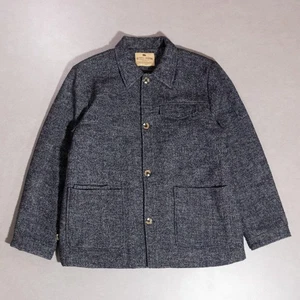 Buffalo Jackson Wesley Wool Button Up Sherpa Lined Jacket XL Herringbone Gray - Bild 1 von 9