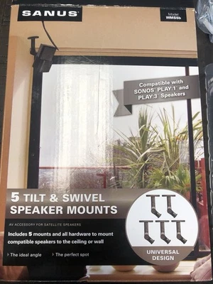 Brand New ~ Sanus WMS3b Tilt and Swivel Speaker Mounts - Image 1 of 4