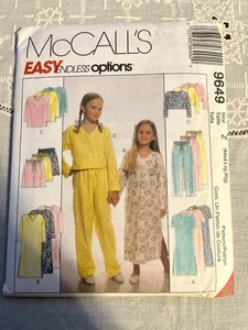 McCall's 9649 Z  Med- Lrg - Xlg  Night gown and top Pants  UNCUT Sewing Pattern - Picture 1 of 2
