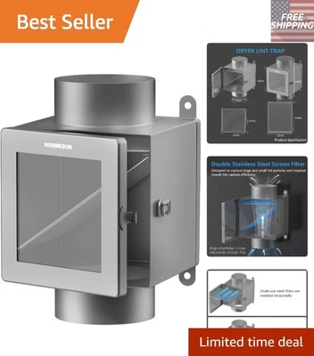 Trampa de pelusa para conductos de secadora eficiente con manguera de ventilación de 8 pies - Seguridad y fácil mantenimiento Foto 1 de 4