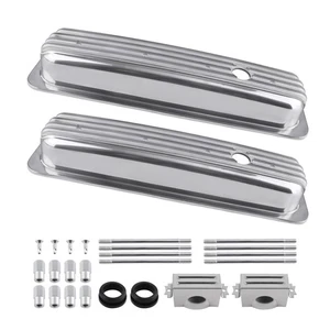 2*Aluminum Valve Covers for Small Block For SBC Small Block Chevy engines 283 - Bild 1 von 11