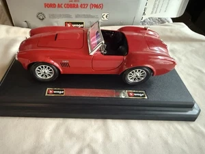 BURAGO AC COBRA 427 1965, RED DIE CAST MODEL MADE IN ITALY, NEW FACTORY BOXED - Picture 1 of 12