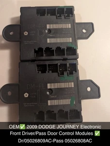 OEM✅ 2009 DODGE JOURNEY Electronic Front Driver/Pass Door Control Modules ✅ - Picture 1 of 8