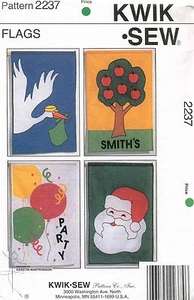 Banderas vintage de costura KWIK: Santa, cigüeña, fiesta, patrón de árbol 2237 - Imagen 1 de 1