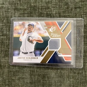 2009 SPX #GJ-JV Justin Verlander Game Used Jersey Relic - Picture 1 of 2