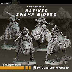 Natives Swamp Riders Blurrg - Star Wars Legion compatible Jandro3D
