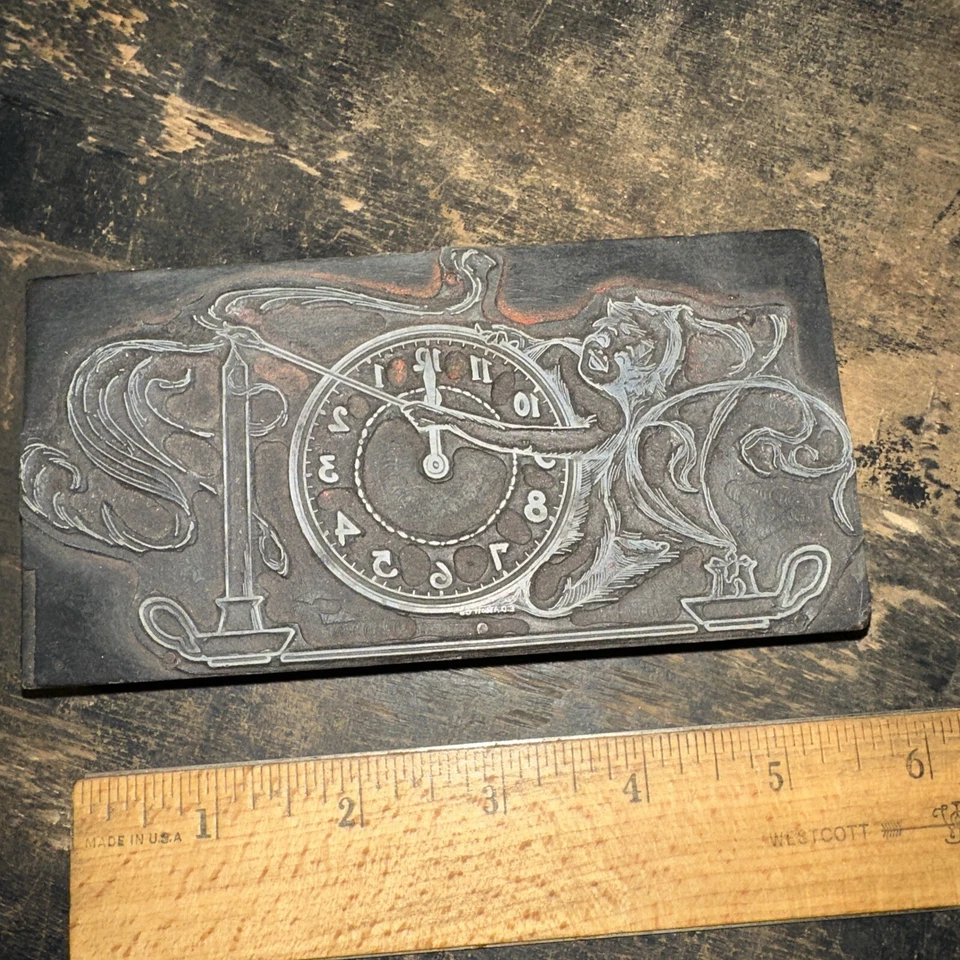 Printing Block “ Happy Kid Lighting a Candle “ Nice Image!! - Image 1 of 4