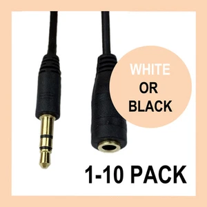 Extension Audio Cable for iPhone iPod Headphone 3.5mm Plug Connector Lead M to F - Picture 1 of 18