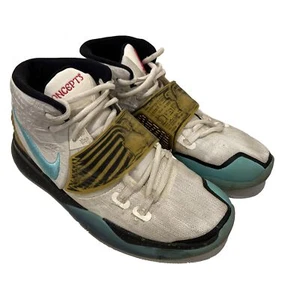Nike Kyrie 6 Concept Gold/Aqua Mummy Basketball Shoes Youth Size 5.5 Y - Picture 1 of 17
