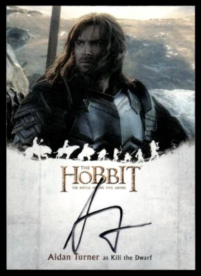 2016 THE HOBBIT THE BATTLE OF THE FIVE ARMIES AUTOGRAPH AIDAN TURNER - Image 1 of 2