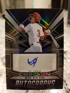 Won Bin Cho 2023 Panini Chronicles Obsidian Autograph Auto #OA-WC Cardinals - Picture 1 of 2