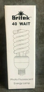 Britek 40 Watt x 120 Volt AC Foto Leuchtstofflampe Energie Glühbirne E-26/27 Sockel - NEU - Bild 1 von 6