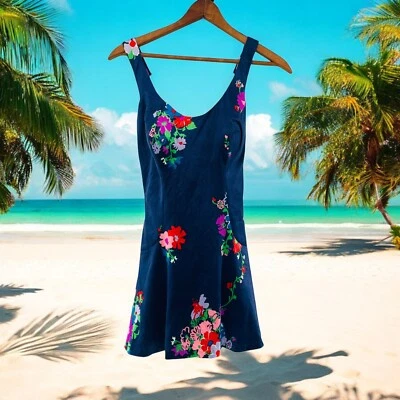 Traje de baño Perfection Fit by Roxanne años 60 de una pieza mezcla de nailon floral 16/38 C Foto 1 de 4