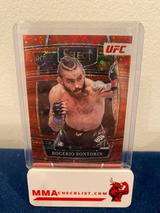 2022 Panini UFC Select Rogerio Bontorin /99 Red Disco Prizm Card #63 RC