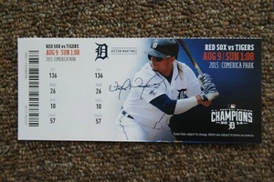 DETROIT TIGERS VS RED SOX 8/9/2015 FULL TICKET ~ JACKIE BRADLEY JR. (HR/5 RBI) - Picture 1 of 1