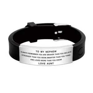 Jewelry Always Remember You Are Braver Than You Believe Wristband Bracelet Gift - Picture 1 of 6